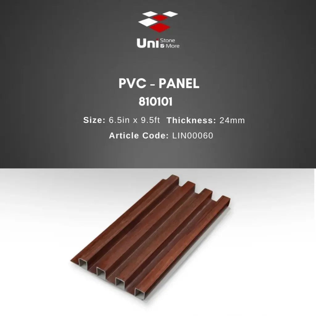 810101 - Indoor PVC  Panel - 6.5in x 9.5ft - 24mm