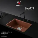 Quartz kitchen sink - Crystal - Brown - Q - 21"x18"