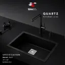 Quartz kitchen sink - Marvel - Black - Q - 24"x18"