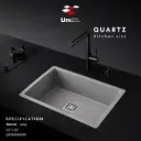 Quartz kitchen sink - Marvel - Grey - Q - 24"x18"