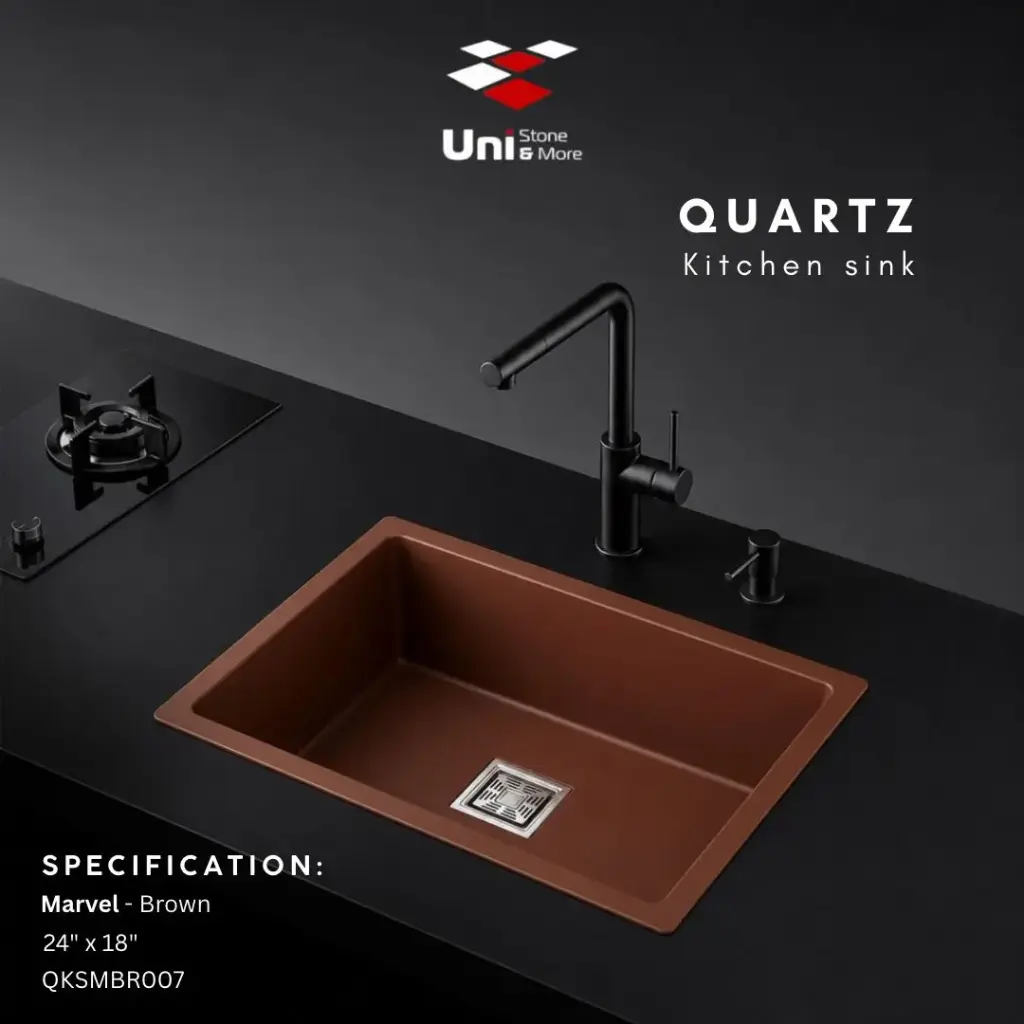 Quartz kitchen sink - Marvel - Brown - Q - 24"x18"