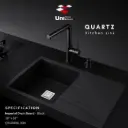 Quartz kitchen sink - Imperial Drain Board - Black - Q - 18"x36"