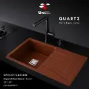 Quartz kitchen sink - Imperial Drain Board - Brown - Q - 18"x36"