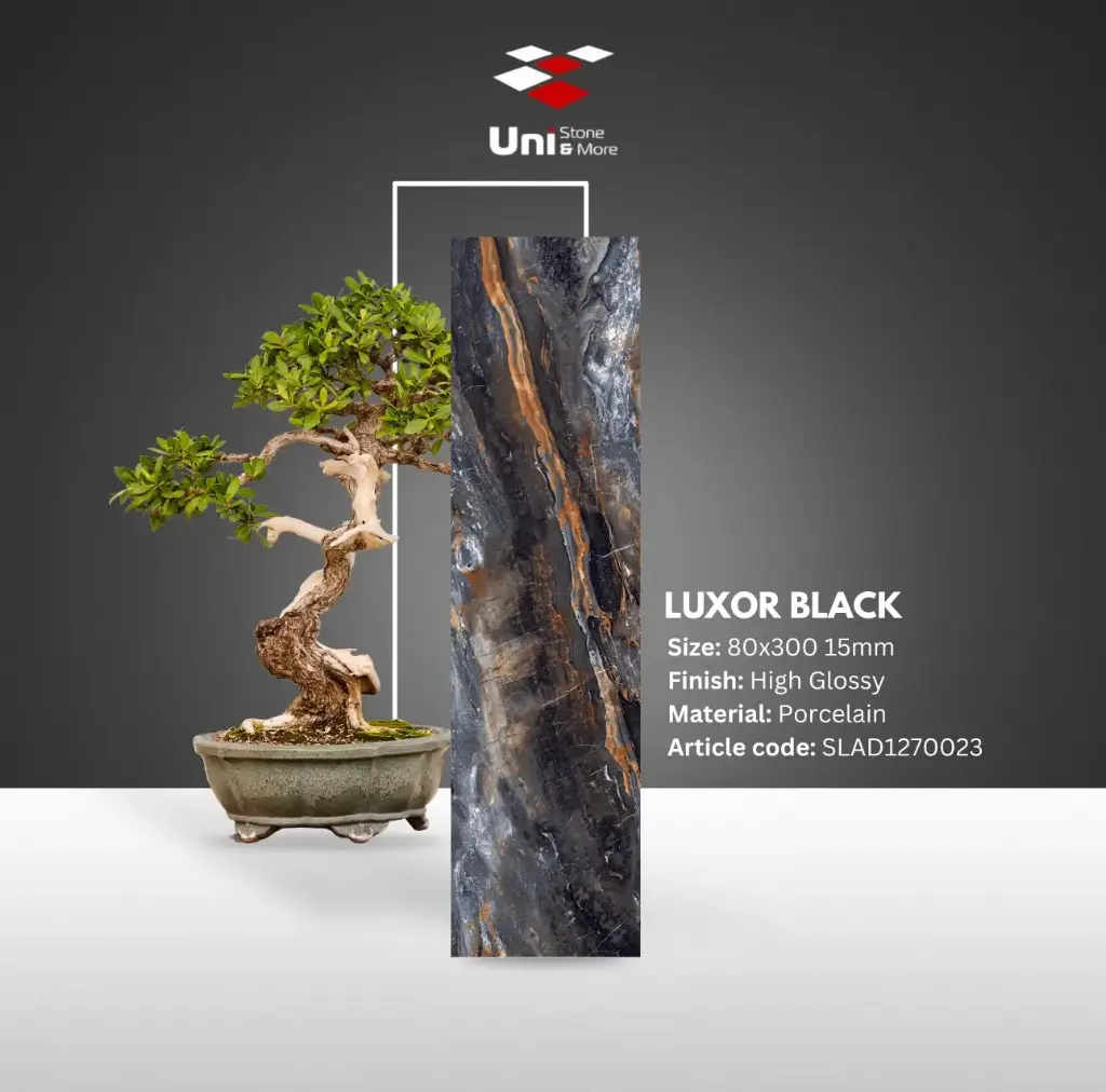 Luxor Black - High Glossy - P - 80x300 15mm