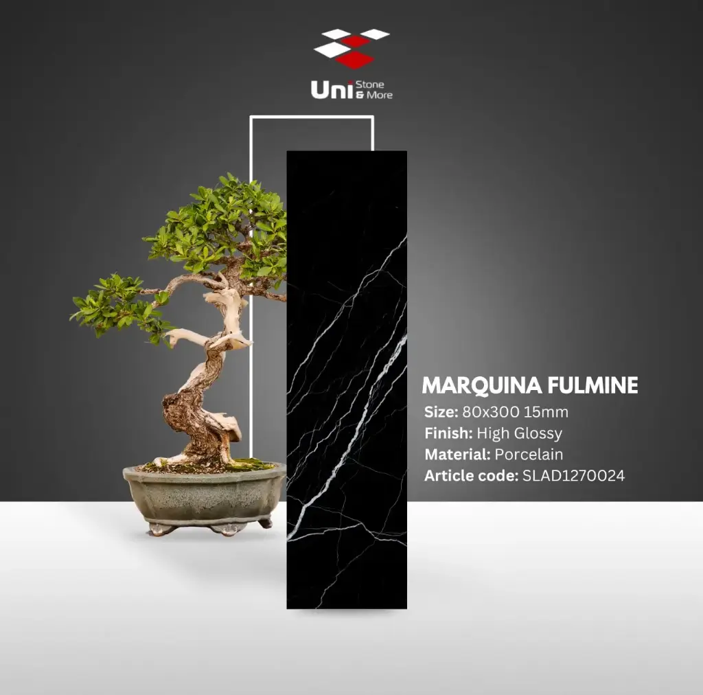 Marquina Fulmine - High Glossy - P - 80x300 15mm