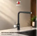 Inova Black Chrome Kitchen Mixer 1/2" Flex
