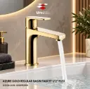 Azure Gold Regular Basin Faucet 1/2" Flex