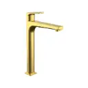 Azure Gold Tall Basin Faucet 1/2" Flex
