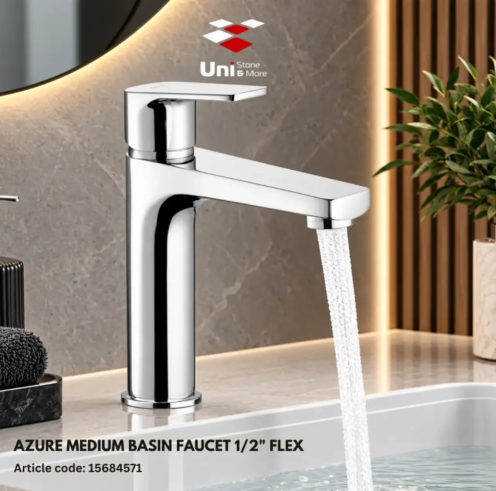 Azure Medium Basin Faucet 1/2" Flex
