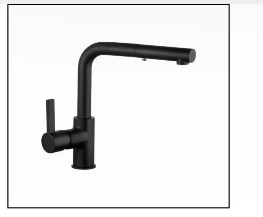 Kelvin Spiral Kitchen Faucet Black 1/2" Flex
