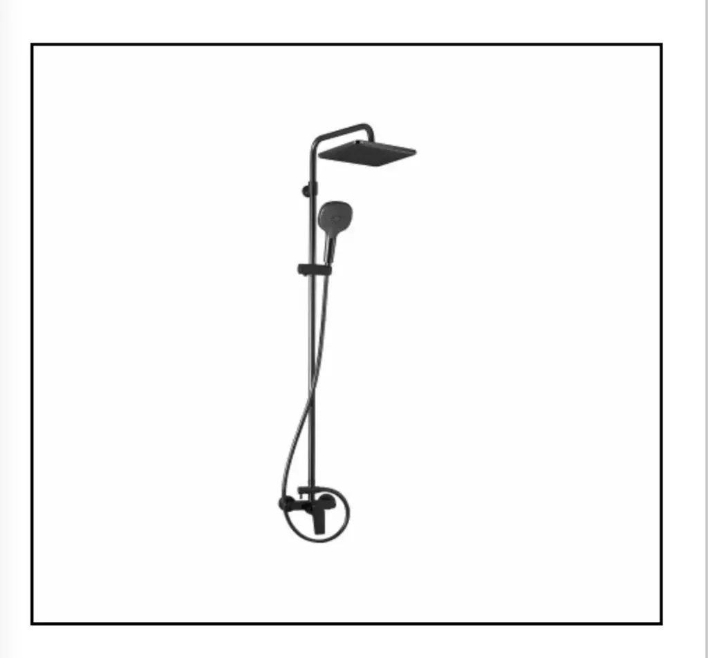 Azure Black Rain Shower System Double Outlet (Hand Shower+Head Shower)

