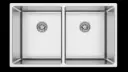44 X 74 R15 Deep Drawn Double Bowl Polished 1,00MM
