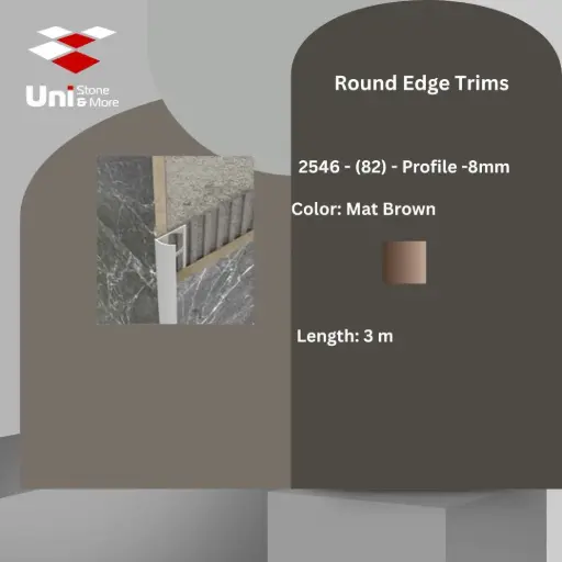 [2546 - 82] 2546 - (82) - Profile -8mm - Mat Brown - A