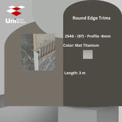 [2546 - 97] 2546 - (97) - Profile -8mm - Mat Titanium - A