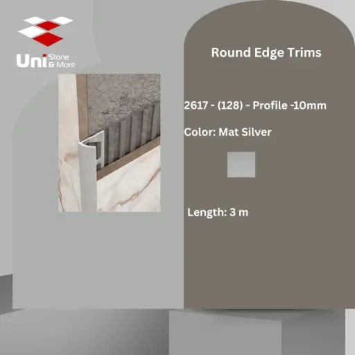 [2617 - 128] 2617 - (128) - Profile -10mm - Mat Silver - A