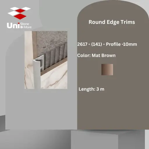 [2617 - 141] 2617 - (141) - Profile -10mm - Mat Brown - A