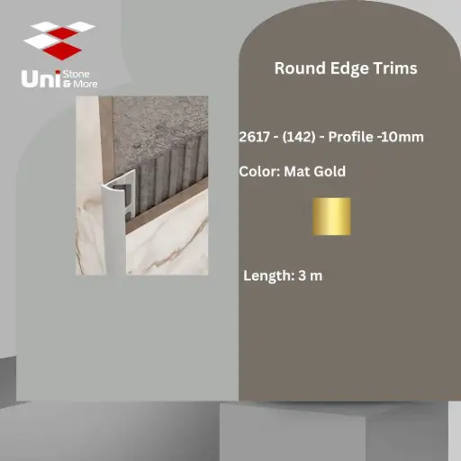 [2617 - 142] 2617 - (142) - Profile -10mm - Mat Gold - A