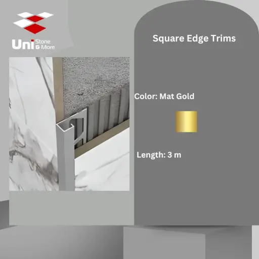 [2640 - 175] 2640 - (175) - Profile -8mm - Mat Gold - A