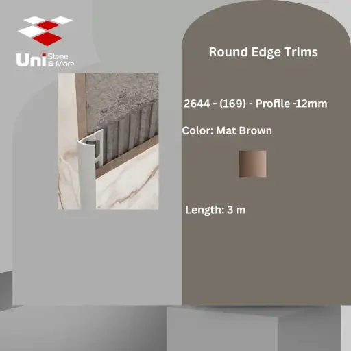 [2644 - 169] 2644 - (169) - Profile -12mm - Mat Brown - A