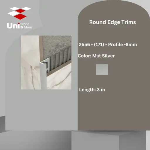 [2656 - 171] 2656 - (171) - Profile -8mm - Mat Silver - A