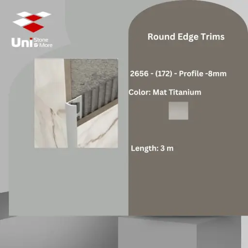 [2656 - 172] 2656 - (172) - Profile -8mm - Mat Titanium - A