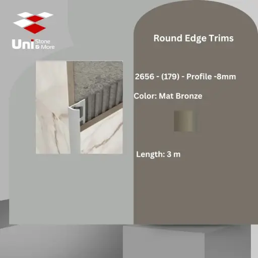 [2656 - 179] 2656 - (179) - Profile -8mm - Mat Bronze - A