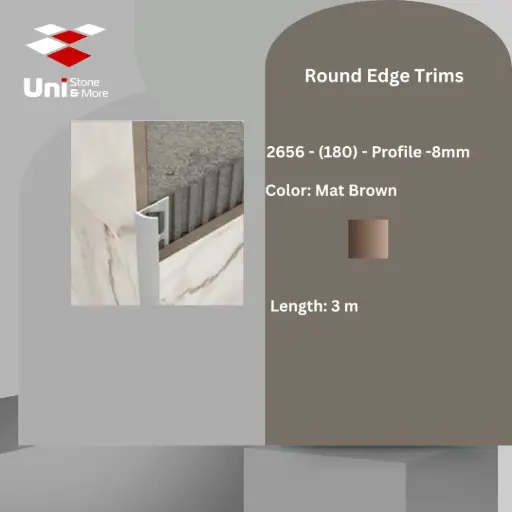 [2656 - 180] 2656 - (180) - Profile -8mm - Mat Brown - A