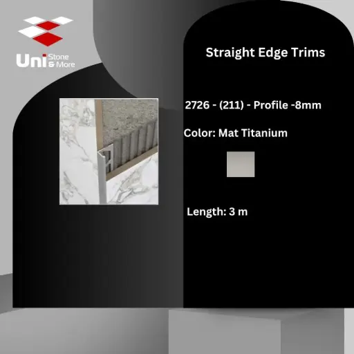 [2726 - 211] 2726 - (211) - Profile -8mm - Mat Titanium - A