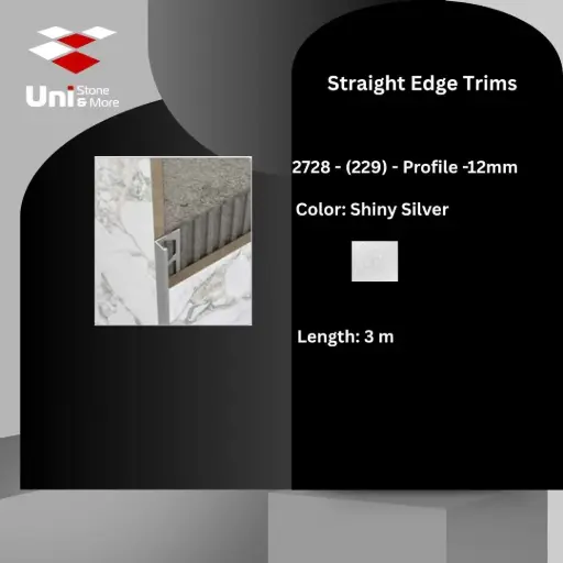 [2728 - 229] 2728 - (229) - Profile -12mm - Shiny Silver - A