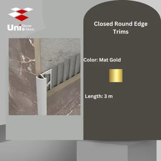 [2947 - 118] 2947 - (118) - Profile -12mm - Mat Gold - A