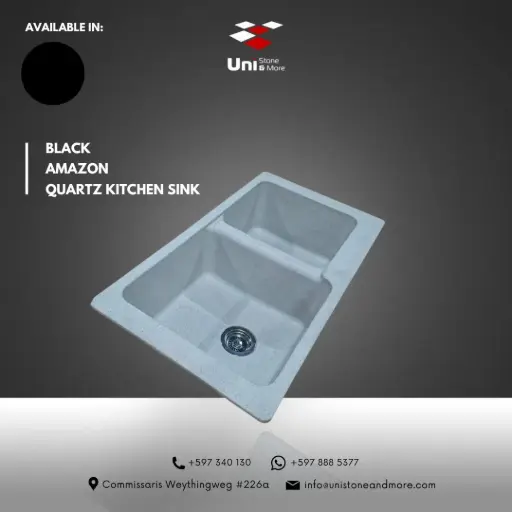 [LBI3-048] Black - Eros-E2 - Quartz Kitchen Sink - 36"x20"