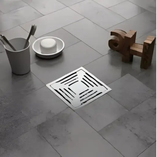 [LBI3-013] Floor Drain - SS - 15x15 - Aura-813 + 003 Anti Cockroach Trap