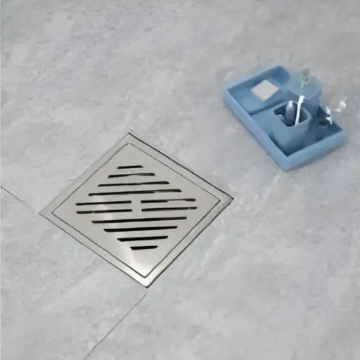 [LBI3-011] Floor Drain - SS - 15x15 - Spire-803 + 003 Anti Cockroach Trap