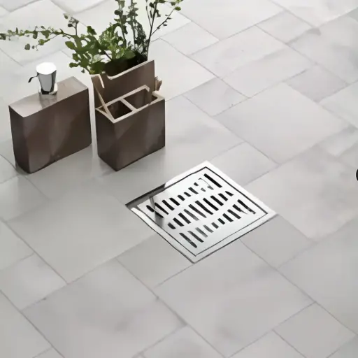 [LBI3-014] Floor Drain - SS - 15x15 - Twist-802 + 003 Anti Cockroach Trap