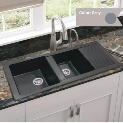 [LBI3-041] Grey - Evolution - Quartz Kitchen Sink - 45"x19"