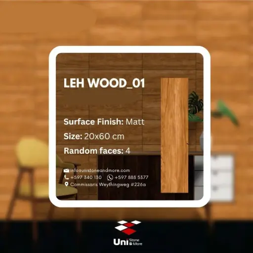[LBI3-001W] LEH-Wood 1 - Matt - C - W - 20x60