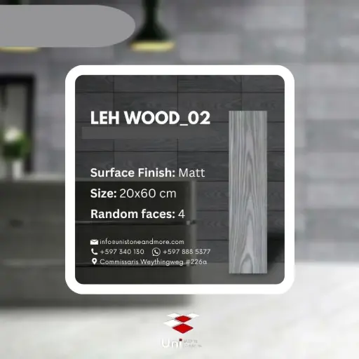 [LBI3-002W] LEH-Wood 2 - Matt - C - W - 20x60