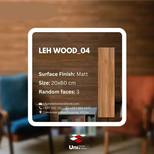 [LBI3-004W] LEH-Wood 4 - Matt - C - W - 20x60