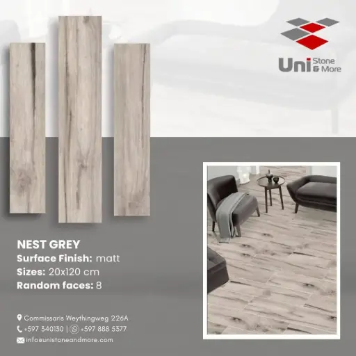 [LBI2-003] Nest Grey-M - Matt - P - 20x120