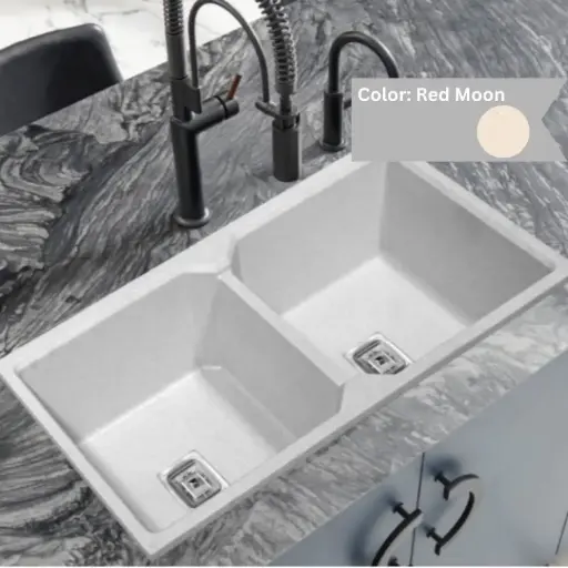 [LBI3-052] Red Moon - Amazon - Quartz Kitchen Sink - 37"x18"