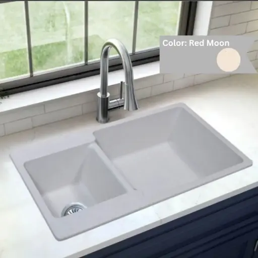 [LBI3-034] Red Moon - Eros-E1 - Quartz Kitchen Sink - 34"x19.5"