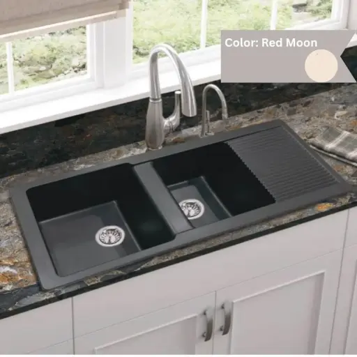 [LBI3-046] Red Moon - Evolution - Quartz Kitchen Sink - 45"x19"