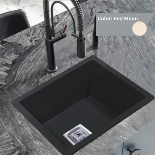 [LBI3-064] Red Moon - Solo-S2 - Quartz Kitchen Sink - 21"x18"