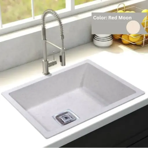 [LBI3-040] Red Moon - Vega-V2 - Quartz Kitchen Sink - 24"x18"