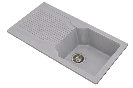 [LBI3-055] Snow Sand - Ruga-2 - Quartz Kitchen Sink - 36"x18"