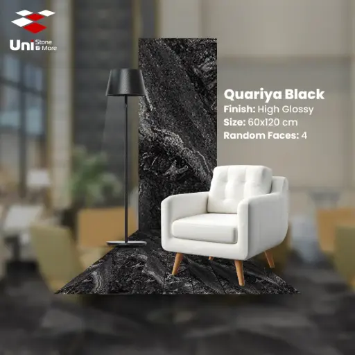 [LBI1-001] Quariya Black - High Glossy - P - 60x120