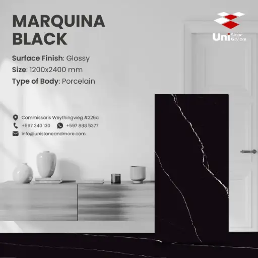 [SLA1224012] Marquina Black - Glossy - P - 120x240 15mm