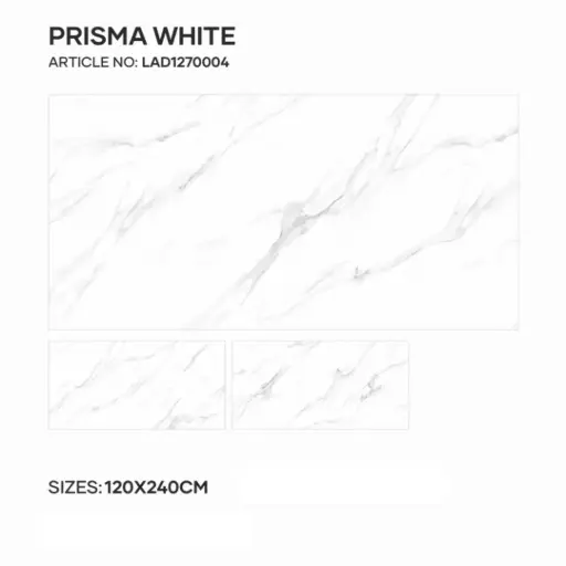 [SLAD1270004] Prisma Statuario White - Glossy - P - 120x240 9mm
