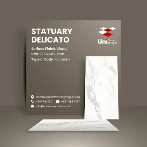 [SLA1224009] Statuario Delicato - Glossy - P - 120x240 15mm