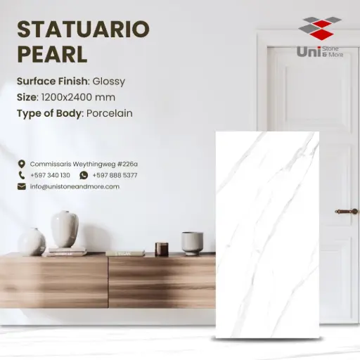 [SLA1224010] Statuario Pearl - Glossy - P - 120x240 15mm